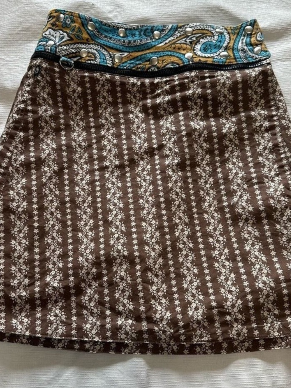 Reversible /Interchangeable A-Line Knee-Length Skirt for Casual Wear S-L
